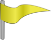 Waving Yellow Flag Clip Art